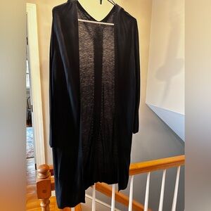 2 small Talbots spring cardigans.  One black, one navy.